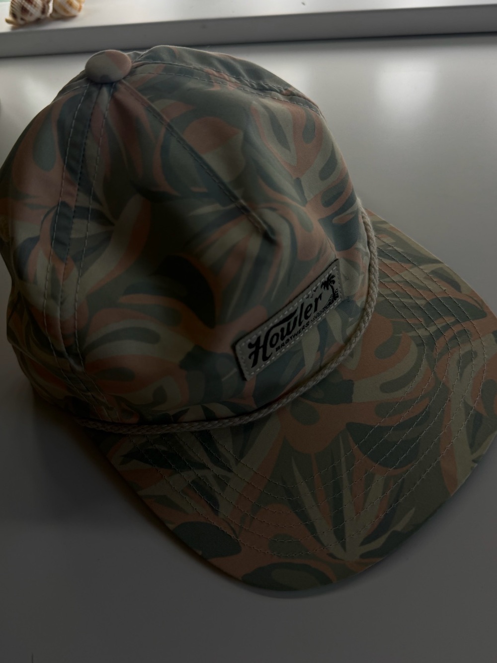 Howler Brothers Camo Leaf Print Cap in Green & Tan